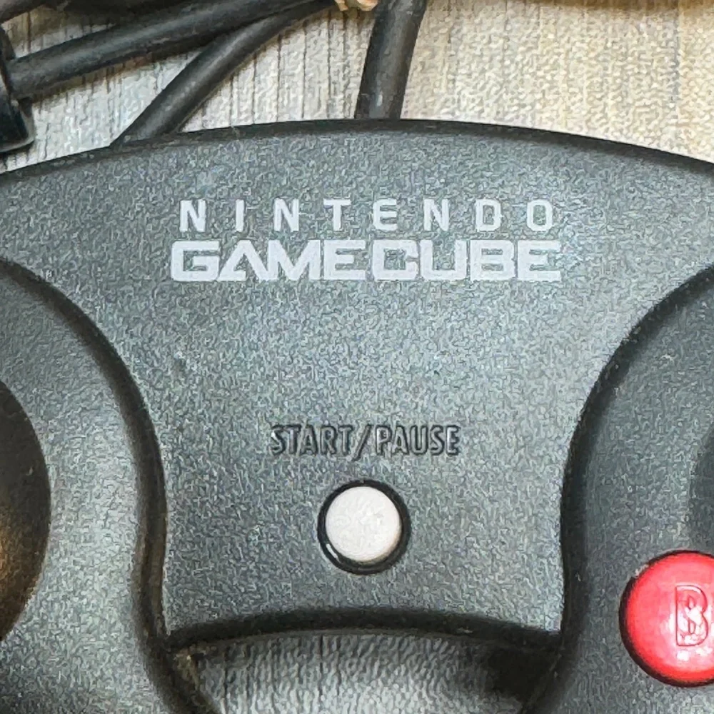 Official Nintendo GameCube Black Controller DOL-003 Wired OEM Tested & Working